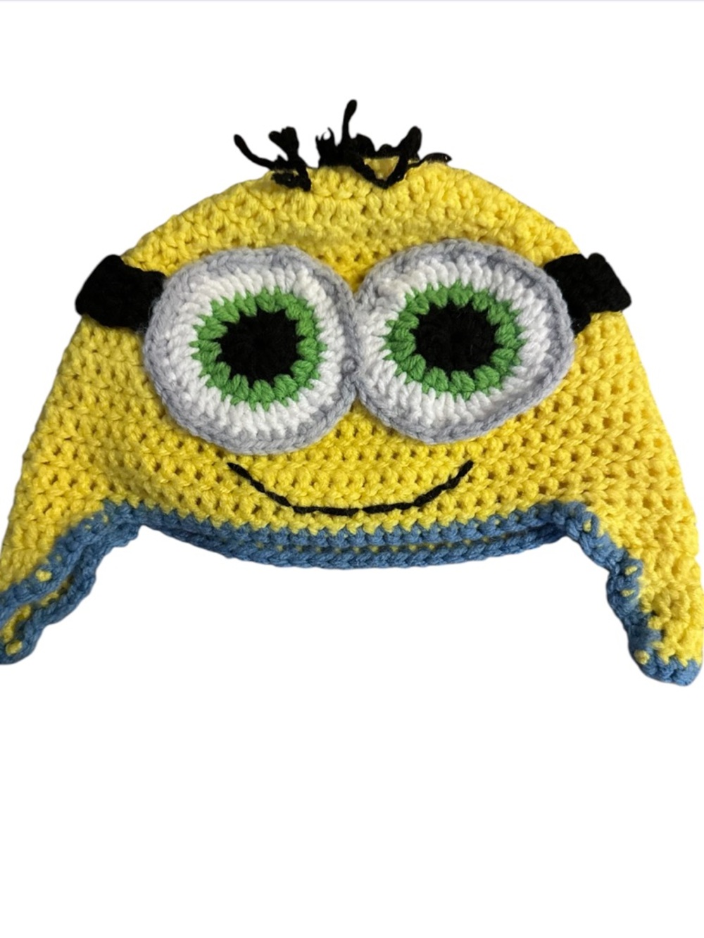 Minions Handmade kids crocheted earflap hat character Despicable Me beanie